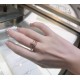 Cartier Cartier Nail Ring New Double Diamond Ring   Cartier classic masterpiece, enduring  Legendary classic, always popular needless to say  Au750 standard ultra-thick electroplating  Original logo Size Qi 678      give