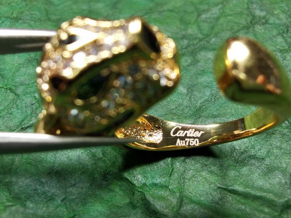 Cartier official [shhh][shhh] 11 flower leopard ring    leopard ring, open design, adjustable    full handmade magnifying glass   micro-set super sparkling AAAA diamonds, Australia imported emerald embellishment, three c