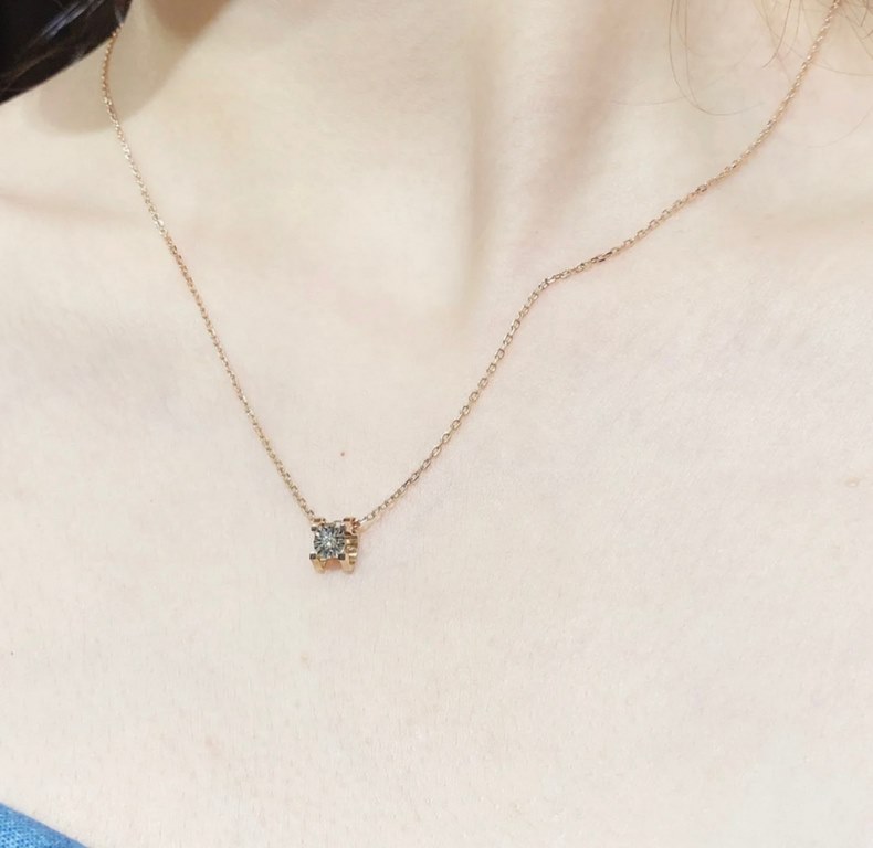 Spot out! High-end customized top 925 sterling silver high-carbon diamonds gold-plated! The shock of high carbon diamonds you know     not allergic to fade   rose gold platinum two colors necklace 065100