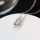 Top Edition Diamond-set Double Ring Necklace in 925 SilverThe classic Cartier Love is immortalized by a thousand hammersSimple and atmospheric screw cap design, the entire series is suitable for unisex, this thin men wit