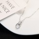 Top Edition Diamond-set Double Ring Necklace in 925 SilverThe classic Cartier Love is immortalized by a thousand hammersSimple and atmospheric screw cap design, the entire series is suitable for unisex, this thin men wit