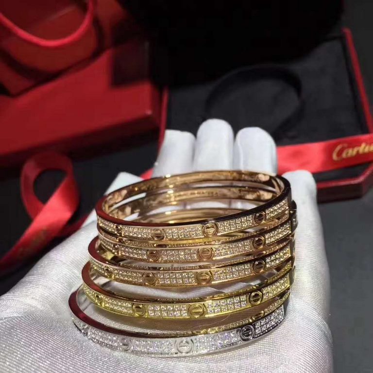 Silver  Gold Rose Gold  Catier Cartier Narrow Full Star Bracelet Three colors rose goldgoldsilver Titanium steel Leve collection   million year old classic bracelet  A representation of sincerity   Symbol of deep love an