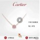 Limited Edition Cartier Cartier Tricolor Pink Diamonds   Necklace Trinity de cartier series High-end customized advanced color separation plating process exquisite top s925 sterling silver material does not fade and not 