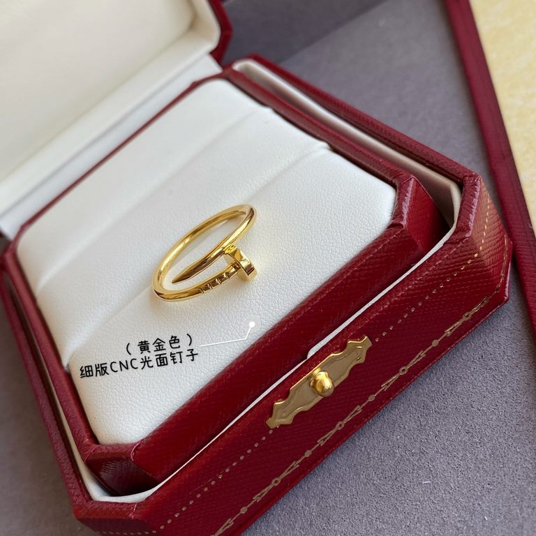 CNC open version, V gold plated 1.0 imitation gold (yardage 5678) Cartier fine version of glossy nail ring   white gold rose gold yellow gold.   to meet your dream of nails counter Cartier China line exclusive debut of t