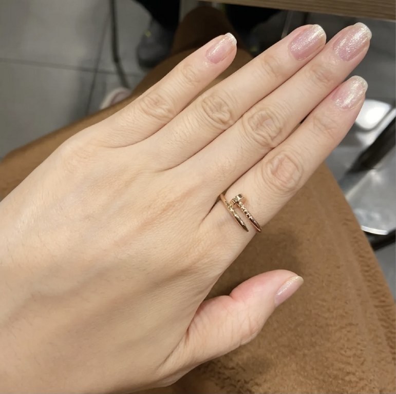 CNC open version, V gold plated 1.0 imitation gold (yardage 5678) Cartier fine version of glossy nail ring   white gold rose gold yellow gold.   to meet your dream of nails counter Cartier China line exclusive debut of t