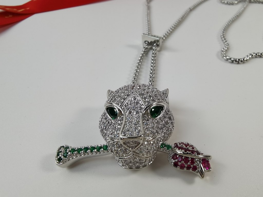 Cartier Cartier 11 leopard full of diamonds edition necklace shipment Classic aristocratic style, luxury full of diamonds caressing leopard design Exclusive real photos   Heavy industry to create a perfect replica of the