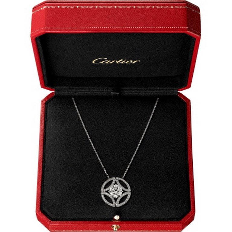 Cartier Necklace Cartier latest Round Diamond Necklace   Electroplated 18k gold process Counter version One to one quality   Inlaid with imported simulated diamonds Split-color plating At will with [color] One is equal t