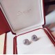 Cartier Cartier Rotating Collection Four Claw Stud Earrings Classic Luxury High-end Customized 925 Sterling Silver Gold-Plated!bling bling High-carbon diamonds shock you know!