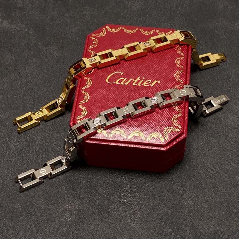 Cartier Cartier card family classic inter-diamond chain   bracelet   tank chain unisex models   men and women can wear! The chain can be cut  zp replica Fine steel quality and color guarantee   exquisite and delicate   m