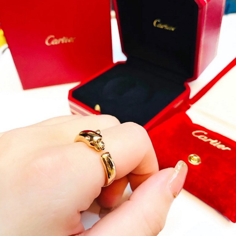 Cartier Cartier Classic Timeless Leopard Polished Leopard Narrow Leopard Split Ring Imported from Germany V-gold material electroplated with imitation gold Ultra-fine craftsmanship Highest version on the market Rose gold