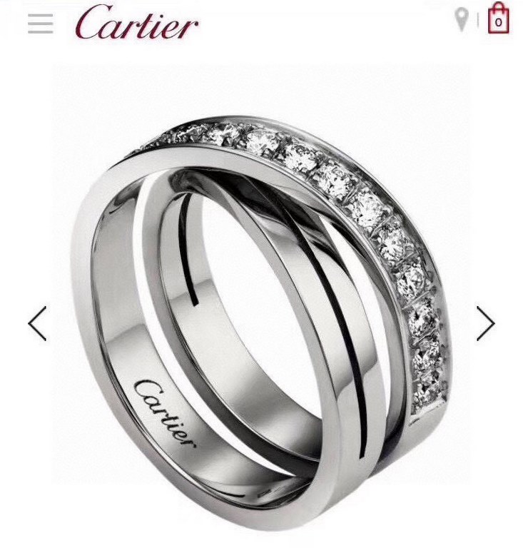 Hot stars and fashionistas alike Cartier Cartier Etincelle De Collection Cross Diamond Ring 925 sterling silver imported from Germany, micro-set with high carbon diamonds, one-to-one craftsmanship, the original logo Size