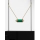 Cartier Cartier new turquoise candy necklace Classic aristocratic style, imported sub gold material plated 18k gold! With emerald yellow gold-colored necklace