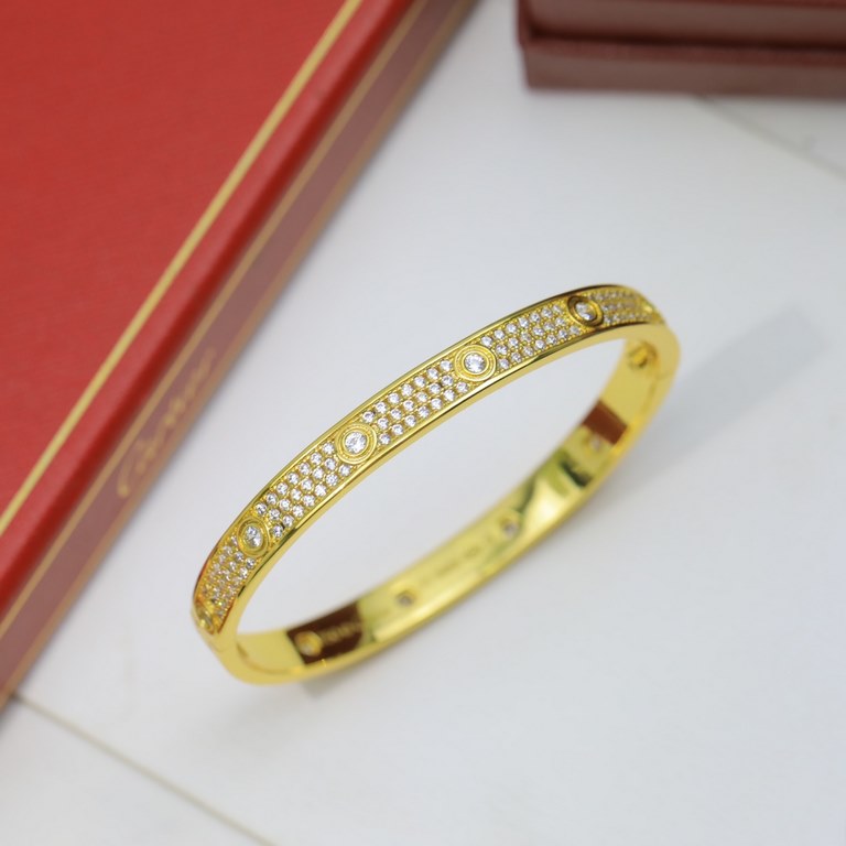 Upgraded version   Cartier full star love bracelet   a suitable for couples dating fashion jewelry  ... Promised to accompany the eternal warmth of the eternal warmth is what I want to give you the courage to go forward 