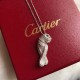 Cartier Cartier Leopard Series Full Diamond Leopard Necklace Original consistent proportion Super fine workmanship Imported s925 sterling silver material electroplated thick gold Do not fade and not allergic Upgrade Neck