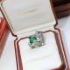 Emerald Leopard Ring  [925] One of the symbols of the Cartier brand  Latest Hot Cartier Leopard Emerald Gemstone Ring Cartier's classic masterpieces, enduring Legendary classics, always popularNo need to say more Origina