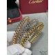 V gold plated 1.0 imitation gold (wide version of the code 18.19) Cartier couple models CNC wide version of the bullet bracelet, the most popular one    The two sides of the small willow nails can be free to shake, a ver