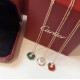 Cartier Cartier Amulet Series Amulet Necklace Yellow Gold Ultra-high-end customization Original imported white agate Turquoise red agate