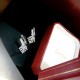 Cartier Cartier Destinee series new ladder square diamond single diamond earrings low-profile luxury content Selected German imports V gold material plating thick gold color does not fade and not allergic to ultra-fine w