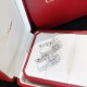 Cartier Cartier Destinee series new ladder square diamond single diamond earrings low-profile luxury content Selected German imports V gold material plating thick gold color does not fade and not allergic to ultra-fine w