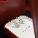 Cartier Cartier Destinee series new ladder square diamond single diamond earrings low-profile luxury content Selected German imports V gold material plating thick gold color does not fade and not allergic to ultra-fine w