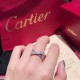 Caetier Paris Nouvelle Vague Cartier Double Crossover Ring Imported from Germany 925 Sterling Silver Micropavé High Carbon Diamonds The style is fashionable, classic and versatile Original logo high-end customization Aut