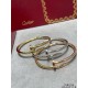 V gold plated 1.0 imitation gold DB original lettering CNC version Cartier rough glossy studs bracelet       Cartier Cartier Juste un Clou Studs Bracelet Classics Three colors complete Couples gift (Let's Stick Together)