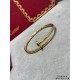 V gold plated 1.0 imitation gold DB original lettering CNC version Cartier rough glossy studs bracelet       Cartier Cartier Juste un Clou Studs Bracelet Classics Three colors complete Couples gift (Let's Stick Together)