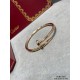 V gold plated 1.0 imitation gold DB original lettering CNC version Cartier rough glossy studs bracelet       Cartier Cartier Juste un Clou Studs Bracelet Classics Three colors complete Couples gift (Let's Stick Together)