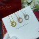 CARTIER Cartier LOVE series double ring full of diamonds necklace   thick gold plating inlaid with high-carbon diamonds very versatile hundred look not tired  rose gold gold gold, platinum, three colors, star NetroStar w