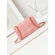 Chanel 24c emblem pink CF  Every accessory is artisanal    Orange and pink gradient tweed ~ really beautiful~Large 23cm