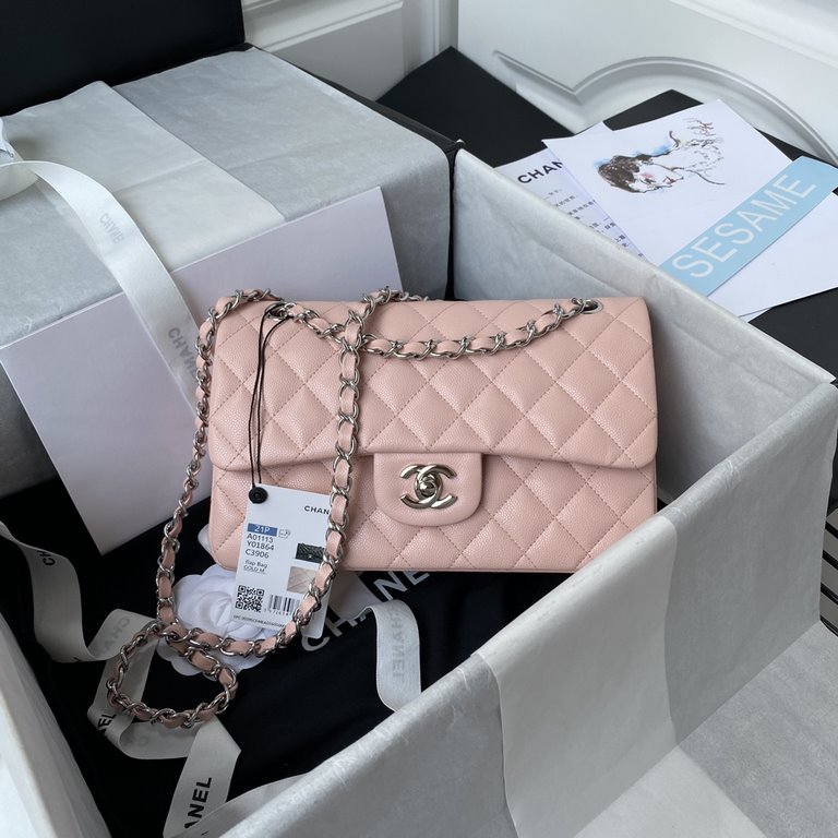 France    High-end customized products Chane1 Classic Flap Bag A01113 Caviar Dedicated to the classic Chane1, elegant, simple and exquisite! Counter synchronization update Latest version ZP perfect version replica Medium