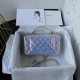 Chanel 24K latest Mini CF handle handbag Classic diamond lattice mouth cover bag decorated with exquisite classic chain with handheld, imported mirror material is really quite sunny [color] seems to be the same as the Am