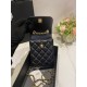 Chane1 Limited Edition New Double C Sheepskin Gold Beads Chain Adjustable Cell Phone Bag Chain Bag A Size 18126