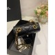 Chane1 Limited Edition New Double C Sheepskin Gold Beads Chain Adjustable Cell Phone Bag Chain Bag A Size 18126