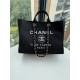 CHANEL 66941 #Large Beach Cowboy Canvas Bag  chanel deauville  SpringSummer Dubai Resort Collection Classic Shopping Bag with Handle Large Mommy Bag Summer Fashion Partner Casual Versatile [Delightful] More and more natu