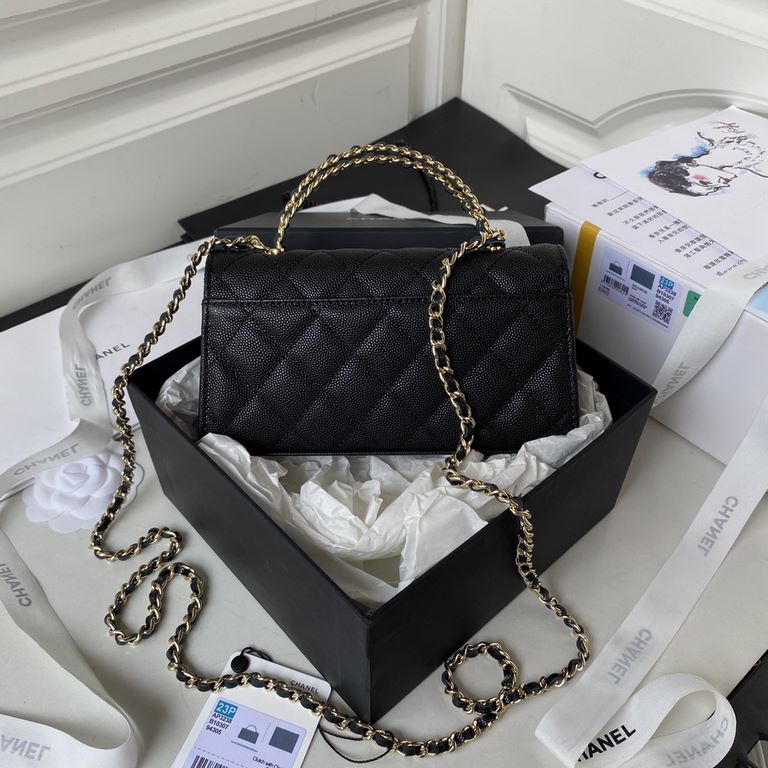 ￥Chane1 23p Chanel Dark Horse Kelly Long Handle Bag ModelA  MaterialLychee cowhide leather  super positive one long model can put the cell phone no waste no matter hand pump or diagonal pre are good to see o dark horse  