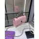 23K New Liao color rhinestone handle organza bag Double WOC rhinestone with cowhide AY Size18.5×11×6cm