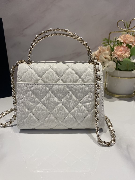 Too small CHANL [23P The season's hottest, hottest Kelly cowhide handle bag]Cross chain hand withdrawals can also be crossbody, too artisticAS3237 Size 10166cm