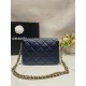 chane1 fall and winter adjustable buckle cell phone bagLitchi grain dark blue pearl leather Golden buckle adjustable buckle   adjust the length of the size more appropriateIt can put down your cell phone as well as other