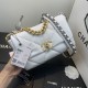 Chane-l small incense 2019 new Model AS1160 2019 fall and winter large diamond lattice tofu bag imported sheepskin single mouth bag Ancient silver white lat gold 3 kinds of metal mixed shoulder straps Coarse chain highli