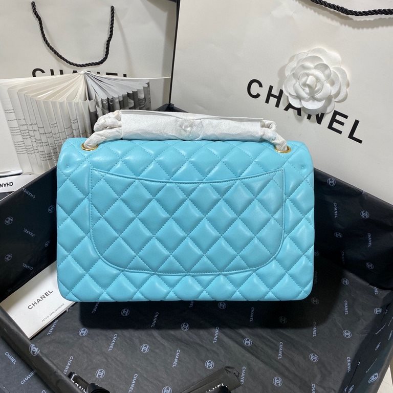 Cf 1113 sheepskin original single quality, France original imported lamb   leather, feel very soft, diamond grid fullness all reach and genuine, multiple colors in stock! Size 30cm