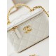 24A limited edition gold chain gold transparent handbag long box bag cosmetic slanting bag with gold transparent handbag lambskin brushed metal hardware, handle exquisite and noble, hand carry slanting shoulder are good 