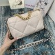 Chane-l small incense 2019 new Model AS1160 2019 fall and winter large diamond lattice tofu bag imported sheepskin single mouth bag Ancient silver white lat gold 3 kinds of metal mixed shoulder straps Coarse chain highli