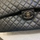 CHANEL 20 new CF travel casual fashion big bag  Material Deer grain cowhide leather and vintage silver metalColor BlackSize 46.5×17×29cmModeling No. A91169Official Price 41.500