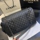 CHANEL 20 new CF travel casual fashion big bag  Material Deer grain cowhide leather and vintage silver metalColor BlackSize 46.5×17×29cmModeling No. A91169Official Price 41.500