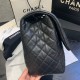 CHANEL 20 new CF travel casual fashion big bag  Material Deer grain cowhide leather and vintage silver metalColor BlackSize 46.5×17×29cmModeling No. A91169Official Price 41.500