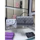 23K New Liao color rhinestone handle organza bag Double WOC rhinestone with cowhide AY Size18.5×11×6cm