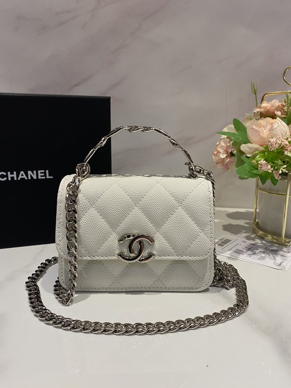 chanel 22cc springsummer collection [pleasant] enamel handle small satchelGenuine Premium dollar purchase It's so hard! Genuine now a good many to premium, can only blame the designer is too good, always design such a cu