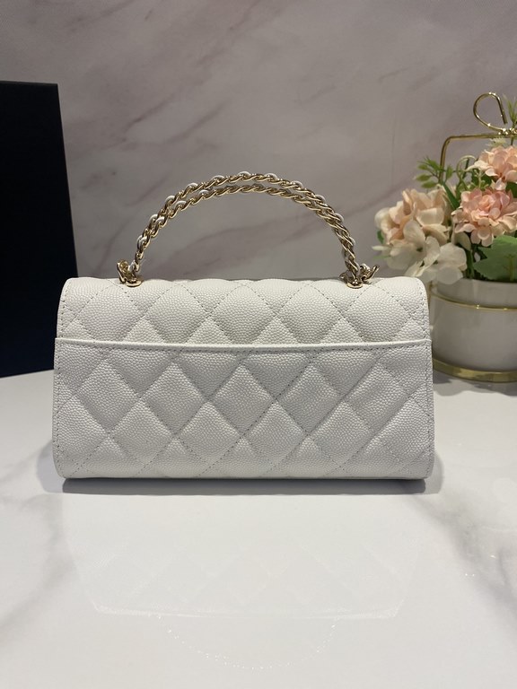 P This season's hottest Kelly cowhide handle bag cross chain hand withdrawals Exclusive French authentic haas lychee cowhide slanting cross bag handbag AS3238 Size18104.5cm