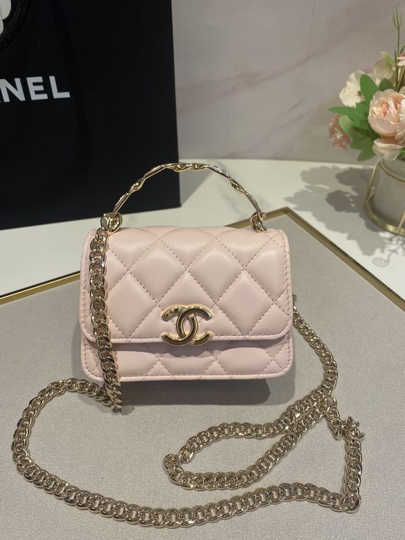 chanel 22cc springsummer collection [pleasant] enamel handle small satchelGenuine Premium dollar purchase It's so hard! Genuine now a good many to premium, can only blame the designer is too good, always design such a cu